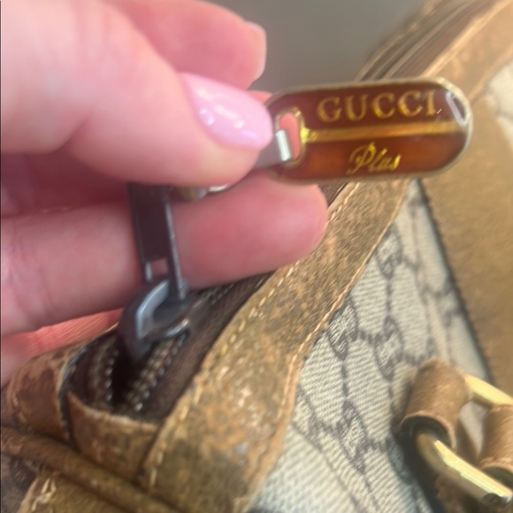 Gucci Brown and Tan Satchel with Monogram Pattern - Picture 3 of 10